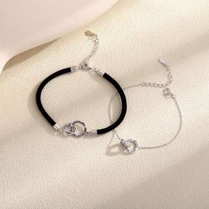 Dylam New Arrival Boyfriend Girlfriend Gift Trendy Designer S925 Silver 5A CZ Minimalism Charms <b>Couple</b> <b>Bracelets</b> - Product Image 1