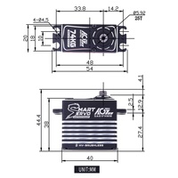Servo Inteligente RC SA81FHMW HV 74KG 0.125Seg, Motor BLS de 4 Polos de Alto Torque, Impermeable, Programable, Regular y para Cabrestante