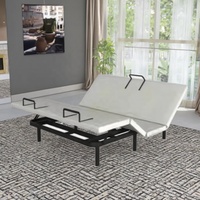 Sommier de lit électrique intelligent avec télécommande, réglable, moderne, en fer, pliable, multifonctionnel, pour chambre à coucher, villa, hôtels