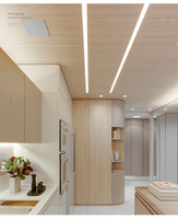 Profilé LED architectural en U encastré en aluminium, canal de lumière dissimulé pour plafond en cloison sèche, dissipateur thermique, extrusion d'éclairage linéaire