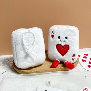 Dễ thương mềm Fluffy peluche <span class=keywords><strong>Keychain</strong></span> Poker trò chơi búp bê sang trọng Kawaii PURSE túi quyến rũ Mặt dây chuyền búp bê phụ kiện phim hoạt hình dễ thương nhồi bông đồ chơi - Product Image 4