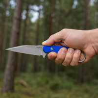 Couteau de chasse Tunafire GT0195, outil de survie en plein air EDC, lame en acier 14C28N, manche en G10, couteau à lame fixe pour l'extérieur