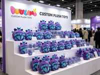 Boneka Monster Plushie Custom, Boneka Karakter Lembut Isi Dakron untuk Dekorasi Meja Rumah, Hadiah Anak-Anak