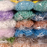 Perles de Verre Riz 4*6mm 6*8mm en Gros, Perles de Cristal Riz Facettées pour Fabrication de Bijoux et Sacs