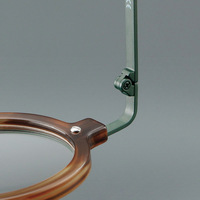 Lunettes de vue rondes classiques rétro vintage en acétate et métal MK-V17, anti-lumière bleue, pour femmes et hommes