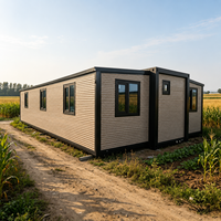 Maison conteneur préfabriquée moderne et extensible de 40/20 pieds, prête à l'emploi, 2, 3, 4 ou 5 chambres, villa préfabriquée, maison portable