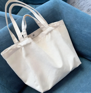 กระเป๋าผ้าแคนวาสสะพายไหล่แบบหนาพิมพ์โลโก้ได้ตามต้องการ สีขาว กระเป๋าถือผ้าฝ้ายสำหรับผู้หญิง ใช้สำหรับเดินทาง ช้อปปิ้ง และกิจกรรมกลางแจ้ง - Product Image 5