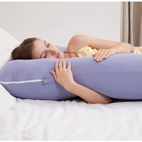 Oreiller de grossesse ergonomique en gros en forme de U, rafraîchissant, pour soutien maternel, en mousse à mémoire de forme avec housse respirante