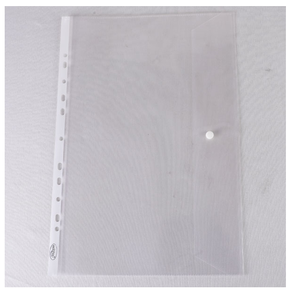 <b>Document</b> Folder Button and Holes Stationery A4 Plastic <b>File</b> Folder Punch Hole <b>Document</b> Organizer Office School Storage Use - Product Image 1