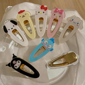 Fermagli per capelli Sanrio di tendenza: Hello Kitty, Kuromi, fermagli a becco d'anatra giapponesi, accessori per capelli carini e dolci per ragazze, fermagli laterali Kawaii - Product Image 1