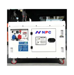 NPC 8kw súper silencioso único 10kVA generador diesel monofásico 220V 5kw 6kw 7kw 10kw 12kw 16kw