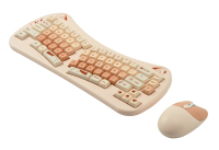 Keyboard dan Mouse Combo Nirkabel Mekanik 66 Tombol Desain Baru Warna Menarik untuk Win Mac Android