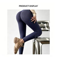 Leggings de yoga taille haute pour femme, effet froncé fessier, ultra doux, anti-transparence, rehaussement des fesses, pour la gym, l'entraînement et le sport