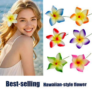 Hawaiian Plumeria Foam <strong>Flower</strong> <strong>Hair</strong> Pin Artificial Head <strong>Flower</strong> <strong>Hair</strong> <strong>Clip</strong> <strong>for</strong> <strong>Hair</strong> Decoration <strong>for</strong> <strong>Wedding</strong> Party Gift - Product Image 1