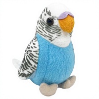 WQY GroceryShop 1 jouet pour perruche, 5,5 pouces (0-10 cm), jouet en peluche courte et douce pour enfants, bleu