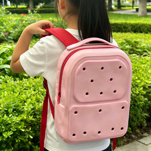 <span class=keywords><strong>Sac</strong></span> à <span class=keywords><strong>dos</strong></span> scolaire imperméable en silicone de taille moyenne (20-36L) avec logo personnalisé, couleurs acidulées et fermeture éclair, pour petites filles - Product Image 5