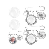 Broche photo unisexe style ailes d'ange européen-américain, épingle commémorative DIY, accessoire anti-perte plaqué populaire