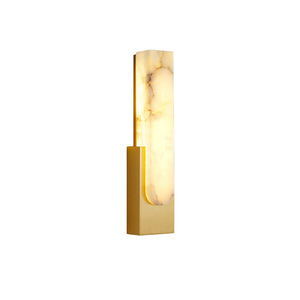 Modern Luxury All Copper Marble Wall Lamp Led <b>Light</b> Source E27 Bulb Base Switch Control For Bedroom Living Room Hotel <b>Corridor</b> - Product Image 5