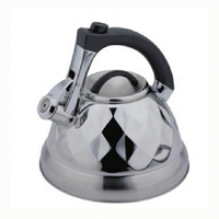 Bouilloire de cuisson en acier inoxydable de 3 litres avec poignée ergonomique, fonction sifflet, ébullition rapide, essentiel de cuisine, bonne prise en main, compatible induction