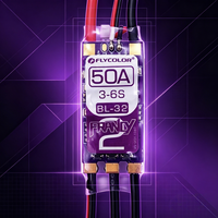 Flycolor Francy2 50A 3-6S LiPo BL32 Contrôleur de vitesse électronique sans balais (ESC) mini pour avions RC à voilure fixe et drones de course