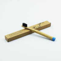 Brosse à dents en bambou naturel biodégradable pour adultes et familles, brosse à dents écologique à vendre