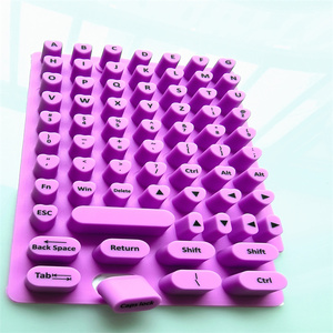 Lớn lên bàn phím dán cho móng tay dài với chữ mềm Silicone bàn phím cho phụ nữ Nail Art gõ Keycaps cho máy tính để bàn - Product Image 2
