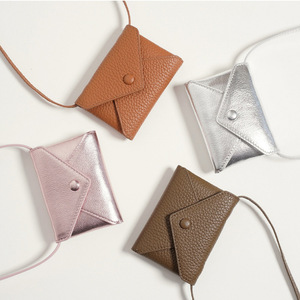 Mini envelope crossbody bag, simple leather neck bag, versatile waist bag/coin <b>purse</b>, available in multiple colors. - Product Image 5