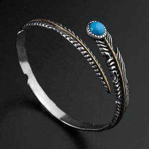 Parures de bijoux en acier inoxydable de haute qualité, design plume, style vintage et tendance, vente en gros - Product Image 2