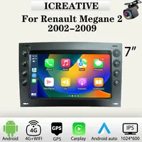 Autoradio Android pour Renault Megane 2 2002 2003-2009 Carplay Multimédia Autoaudio Unité principale 7 pouces Navigation 2din Stéréo de voiture