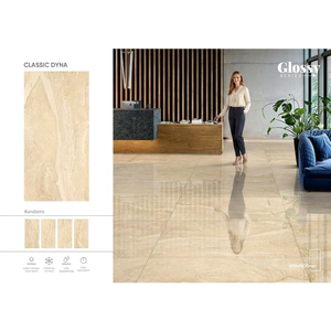 Azulejos de Porcelana con Aspecto de Mármol Crema Marfil, 600x1200mm, Pulidos y Esmaltados, Colección para Pisos y Paredes - Product Image 2