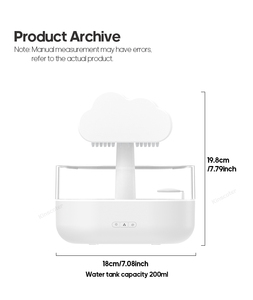 Ultrasonic Essential Oil Purifier air Humidifier Factory Custom logo Wholesales Mushroom <strong>Raindrop</strong> Rain <strong>Cloud</strong> Aroma <strong>Diffuser</strong> - Product Image 6
