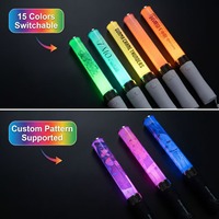 Barra de Luz LED RICHSHINING, Forma Redonda, 15 Colores Cambiantes, Funciona con Batería, para Eventos al Aire Libre, Animación de Personas Mayores