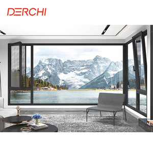 Derchi phong cách hiện đại Frosted Glass nhôm nghiêng và biến cửa sổ khuôn cửa sổ thông gió phòng tắm nhà vệ sinh cửa sổ cho phòng ngủ - Product Image 2