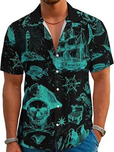 Men's Hawaiian <b>Shirt</b> Short Sleeve Alien UFO Floral Print Bamboo Fiber Polyester ODM Ultra-Thin Quick Drying Vacation Summer - Product Image 4