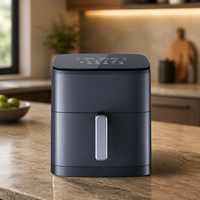 Friteuse à air manuelle classique 8,5 L 1700 W à panier unique avec revêtement antiadhésif et tiroir facile à nettoyer – Fabriquée en Chine