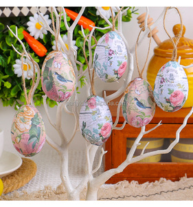 4*6Cm Bọt Phục Sinh Trứng Trang Trí Dệt Giỏ Sơn Trứng Hoa Prop Trẻ Em Đảng Treo Trang Trí Nội Thất Thủ Công Đồ Chơi - Product Image 2