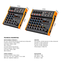D Debra 99DSP mini table de mixage audio console DJ avec carte son ordinateur enregistrement USB Typr-C connexion au PC