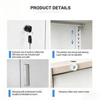 Archivador de Acero Moderno para Oficina con Puertas de Vidrio, Gran Capacidad y Durabilidad para Escuela, Supermercado, Almacén, Sótano y Comedor