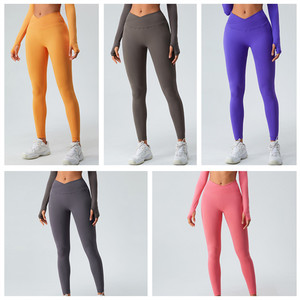 Venta al por mayor leggins ajustados sin costuras glúteos fruncidos push up <span class=keywords><strong>mallas</strong></span> deportivas correr logotipo elástico personalizar gimnasio activo yoga <span class=keywords><strong>mallas</strong></span> - Product Image 6