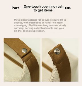Custom Logo Europe Style Canvas Zipper Large Capacity Cosmetic Storage Pouch Makeup Organizer Travel for <b>Bags</b> for Women - Product Image 3