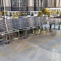 Support de montage de carport solaire résistant aux tremblements de terre, structure en acier ZAM pour parkings multi-voitures