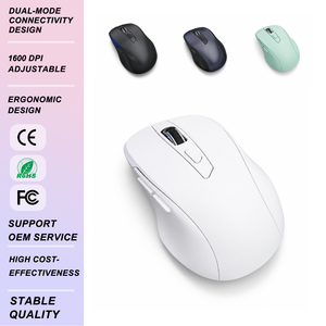 Ratón Inalámbrico Ergonómico de Doble Modo 2.4G BT, 1600 DPI Ajustables, 6 Botones, <span class=keywords><strong>Recargable</strong></span>, para Portátil y Escritorio, Venta al Por Mayor OEM - Product Image 1