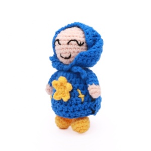 Muñecas de Dibujos Animados Tejidas a Mano con Pañuelos para la Cabeza, Regalos Festivos Adorables y Abalorios para Bolsos, Más Vendidas - Product Image 5
