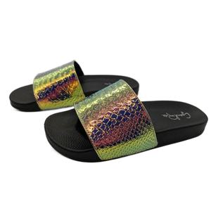 Design personnalisé GRS Trendy Personnalisé hommes à carreaux dorés vamp slide Sandales <span class=keywords><strong>d</strong></span>'été EVA pantoufles <span class=keywords><strong>d</strong></span>'intérieur - Product Image 1