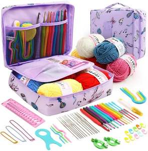 ชุดเข็มพลาสติก 250801 จำนวน 59 ชิ้น สำหรับถุงผ้าพลาสติก, เข็มเย็บผ้าพลาสติกห่วงใหญ่สำหรับงานเย็บ DIY, ชุดอุปกรณ์ถักโครเชต์ - Product Image 2