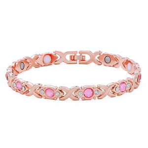 Chaîne de <span class=keywords><strong>cheville</strong></span> réglable style européen-américain en cuivre amovible avec strass et boucle magnétique pour la guérison - Product Image 4