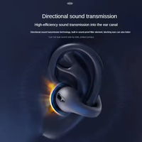 Nouveaux écouteurs sans fil étanches BT 5.3 T75, son surround 3D, basses puissantes, casque à conduction osseuse ouverte, écouteurs à clip d'oreille