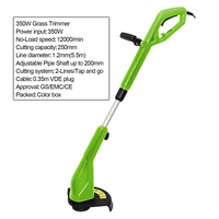 VERTAK-Coupe-herbe télescopique filaire 350W, 12000RPM 25cm de largeur de coupe avec bouclier de sécurité pour la cour