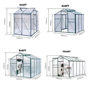 Factory Direct Sales <strong>4x6</strong> Ft Metal Walk-In <strong>Greenhouse</strong> Waterproof Easily Assembled Modern Traditional Style Backyard Hydroponic - Product Image 2