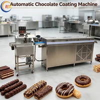 Machine à enrober les beignets en acier inoxydable avec convoyeur pour glaçage cascade au chocolat